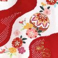 画像5: お宮参り 着物 女の子 日本製 本絞り 手描き 金駒刺繍 高級 赤ちゃんのお祝い着 初着【紅白、鞠と桜】