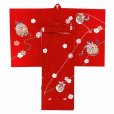 画像3: お宮参り 着物 女の子 日本製  手描き 刺繍入り 高級 赤ちゃんのお祝い着 初着 襦袢付き【赤、二つ鈴に梅】