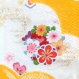 画像3: 七五三 7歳 女の子用 日本製 正絹 本絞り 絵羽付け 四つ身の着物【山吹、鞠と牡丹】