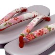 画像5: 七五三 草履バッグセット子供 和柄 草履21cm 小紋柄 共生地 ぞうりバッグ【ピンク、桜】