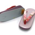 画像6: 七五三 草履バッグセット子供 和柄 草履21cm 小紋柄 共生地 ぞうりバッグ【ピンク、桜】