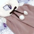 画像5: 七五三 着物 3歳 女の子用 被布コート＆着物５点セット レトロモダンスタイル合繊【くすみピンクｘブルーグレー、菊】