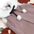 画像5: 七五三 着物 3歳 女の子用 被布コート＆着物５点セット レトロモダンスタイル合繊【くすみピンクｘピーチスキン、椿】