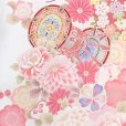 画像5: 七五三 着物 2025年新作 7歳 絵羽柄の四つ身の子供着物(合繊) 単品【白ｘピンク、鼓・花爛漫】