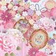 画像3: 七五三 7歳 セット 2025年新作  日本製 合繊 金駒刺繍 絵羽付け女の子着物と作り帯 コーディネートセット【水色ｘピンク、鼓・花爛漫】