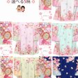 画像9: 七五三 7歳 女の子 着物 フルセット 2025年新作 金駒刺繍 子供着物(合繊) 結び帯や小物が選べるセット【選べる5色、鼓柄】