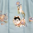 画像6: 七五三 着物 2025年新作 3歳 男の子 被布コートセット 合繊【水色・濃淡青、古典柄狛犬】