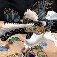 画像6: 七五三 5歳 男の子 お祝い着物 フルセット 正絹 刺繍入り羽織 着物と縞袴セット【黒地、鷹と扇・富士山】