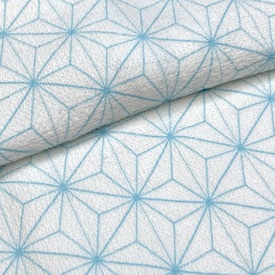 画像4: 初着 新生児用 おくるみ 表地パイルのベビーガウン サイズ 50cm 日本製【水色、麻の葉】