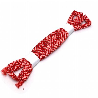 画像8: 七五三 こども袋帯 箱せこセット 7歳 女の子用 オリジナル・ペアセット袋帯 筥迫(はこせこ) 草履 バッグ【黒地、亀甲に梅】