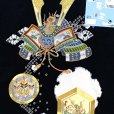 画像4: お宮参り 男の子 着物 正絹 本絞り 総刺繍 金駒刺繍 赤ちゃんのお祝い着 初着 産着【黒地、鷹と松】