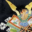 画像6: お宮参り 男の子 着物 正絹 本絞り 総刺繍 金駒刺繍 赤ちゃんのお祝い着 初着 産着【黒地、鷹と松】