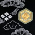 画像5: お宮参り 男の子 着物 正絹 本絞り 総刺繍 金駒刺繍 赤ちゃんのお祝い着 初着 産着【黒地、鷹と松】