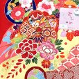 画像4: お宮参り 着物 女の子 刺しゅう入り 金駒刺繍 赤ちゃんのお祝い着 産着 初着 正絹【赤、ねじり梅と牡丹】