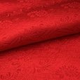 画像8: 七五三 7歳 女の子用 日本製 正絹 本絞り 刺繍入り 絵羽付け 四つ身の着物【赤、鈴と花輪】