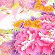 画像4: お宮参り 女の子 着物 初着 産着 上質国産生地 洗えるお祝い着【ピンク、花車にうさぎ】 (4)