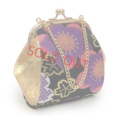 画像3: 七五三 はこせこセット 美やび 7歳 正絹 箱迫 小物セット【黒地、紫桜】