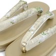画像5: 草履バッグセット 古典柄 振袖用 成人式 お正月 卒業式等に 草履 3Lサイズ【シャンパンゴールド系、雪輪に花】