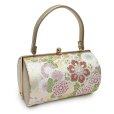 画像2: 草履バッグセット 古典柄 振袖用 三枚芯草履 フリーサイズ 成人式 お正月 卒業式等に【シャンパンゴールド系、菊と華様紋】