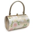 画像2: 草履バッグセット 古典柄 振袖用 三枚芯草履 フリーサイズ 成人式 お正月 卒業式等に【シャンパンゴールド系、桜と華様紋】