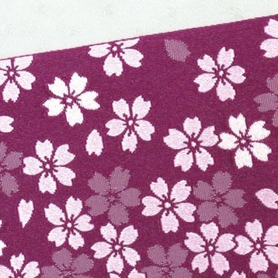 画像3: ジュニア用の浴衣帯や卒業式の袴下用の帯に 小袋帯【紫 桜】