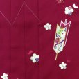 画像3: 卒業式 小学生向け ジュニアサイズの女の子用刺繍入り袴(140サイズ)【ローズ、矢絣と梅】 (3)