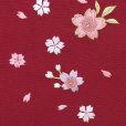 画像2: 七五三 3歳女の子用 桜刺繍の子供袴【ローズ】 紐下丈55cm(100サイズ) (2)