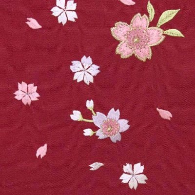 画像2: 七五三 3歳女の子用 桜刺繍の子供袴【ローズ】 紐下丈55cm(100サイズ)