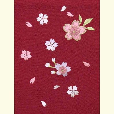 画像3: 卒園式 入学式 七五三 に ７歳女の子用 桜刺繍の子供袴【ローズ】 紐下丈70cm(120サイズ)