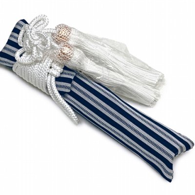 画像4: 七五三 5歳 3歳 男の子用 小物セット 角帯 懐剣 お守り 3点セット【紺系子持ち縞】