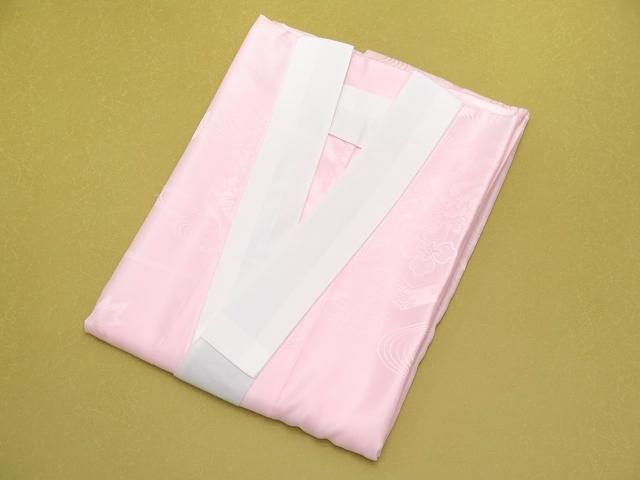 振袖用長襦袢 袖丈 108cm 洗える襦袢 レディース 半衿付き【ピンク】
