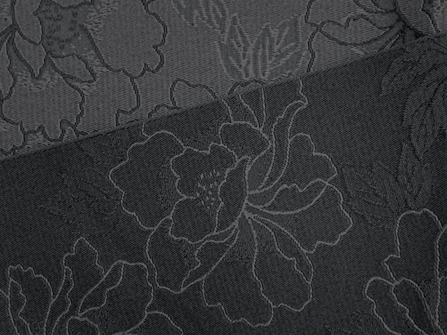 レディース 浴衣帯 卒業式 袴下帯にも 単品 一重帯 半幅帯 【黒系、牡丹】