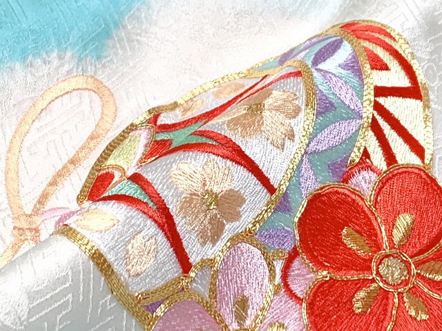 七五三 着物 7歳 フルセット 日本製 正絹 本絞り 総刺繍 絵羽付け