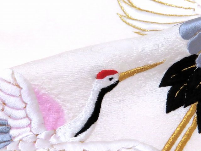 お宮参り 着物 女の子 日本製 正絹 総刺繍 絞り柄 赤ちゃんのお祝い着
