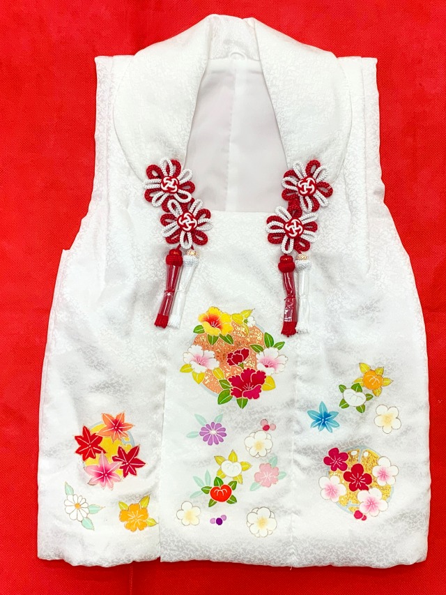 被布コート 単品 七五三 3歳 女の子用 日本製 友禅柄の被布(正絹 