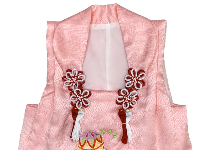 七五三 女の子　被布・草履・小物セット 七五三 三歳 女の子 被布セット 被布コート 草履 巾着 足袋 4点