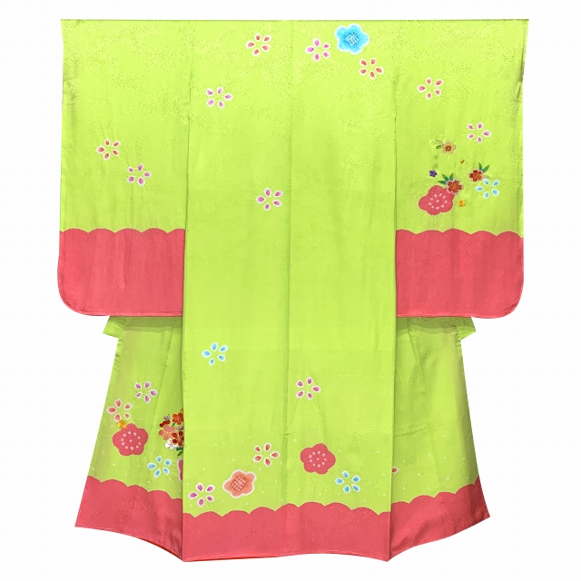 七五三 着物 7歳 女の子用 フルセット 正絹 日本製 絵羽付け 本絞り 