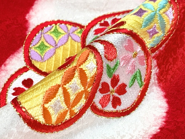 七五三 着物 7歳 女の子 フルセット 日本製 正絹 本絞り 総刺繍 絵羽 ...