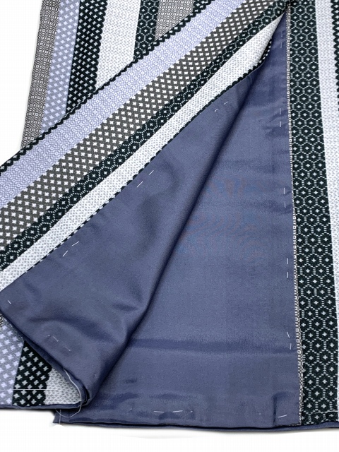二部式着物 洗える着物 袷 小紋柄の着物 Mサイズ【グレー系、小紋 ...