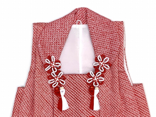 京都室町st. 被布コート ３歳女の子用 日本製 正絹 本絞り 刺繍柄の高級被布コート(単品)「ピンク、鈴」NHF210