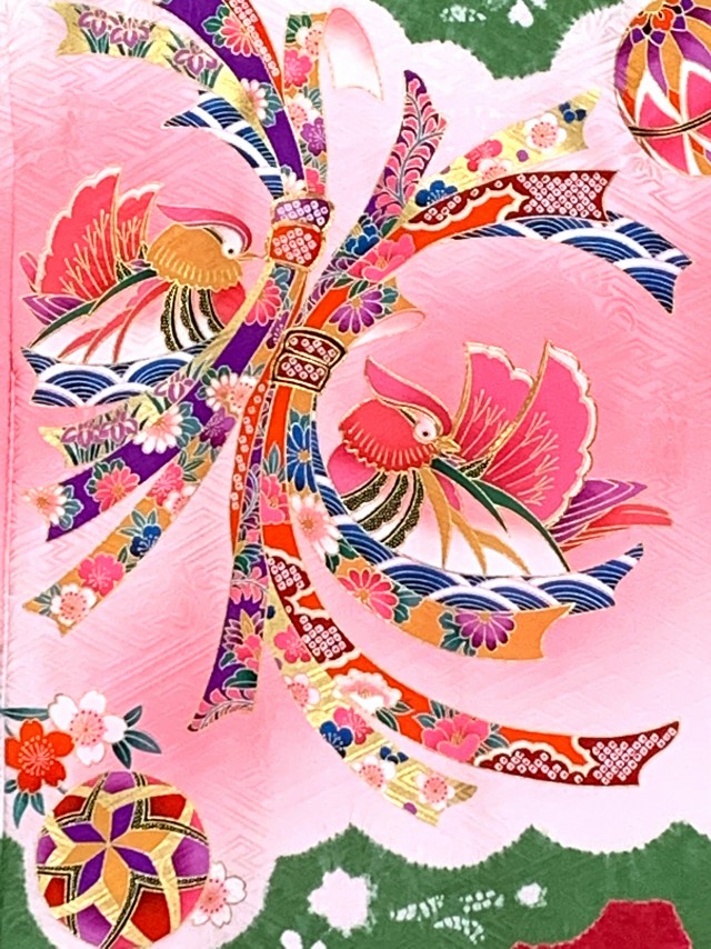 お宮参り 着物 女の子 本絞り 金駒刺繍 日本製 正絹 赤ちゃんのお祝い