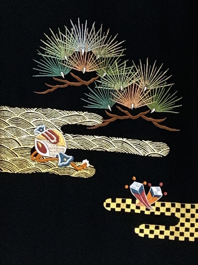 お宮参り 男の子 着物 正絹 刺繍柄 日本製 赤ちゃんのお祝い着 初着 産 