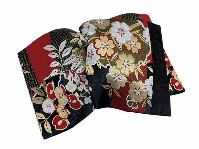 振袖用袋帯 成人式に 日本製 全通柄 華やかな柄の袋帯(合繊