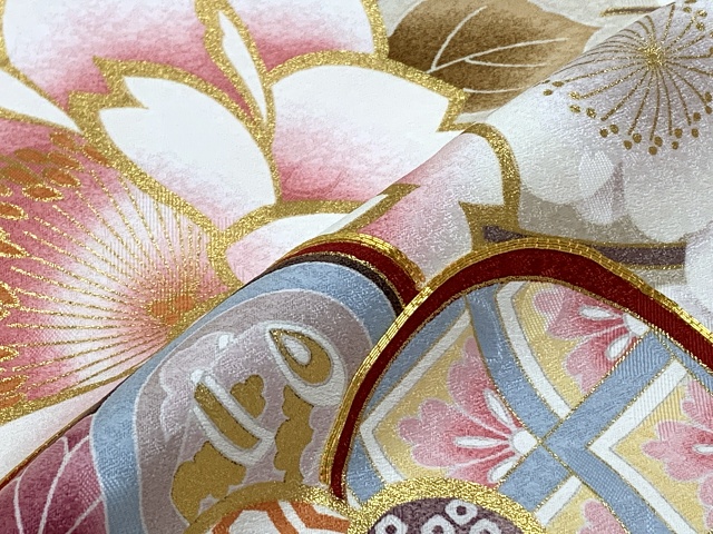 七五三 着物 7歳 フルセット 女の子用 日本製 金駒刺繍 上質合繊 絵羽