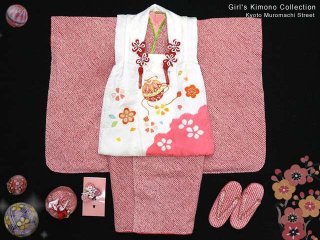 七五三 当店オリジナルの３歳女の子のお祝い着物セットを追加しました。