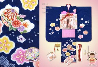 七五三 本絞り刺繍柄他、7歳女の子の着物セットを追加しました。