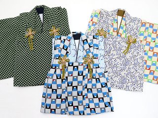 赤ちゃん用の二部式着物と被布コートのセットを追加しました。