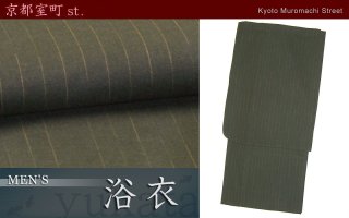 男性用綿麻の先染め浴衣が再入荷しました。