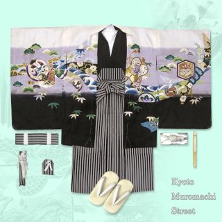 七五三 2011年新作男児用正絹の羽織・袴フルセットを追加しました。