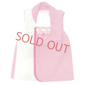 画像2: 七五三 三歳 女の子 被布セット 被布コート 草履 巾着 足袋 4点コーデセット【ピンク、鹿の子】 (2)